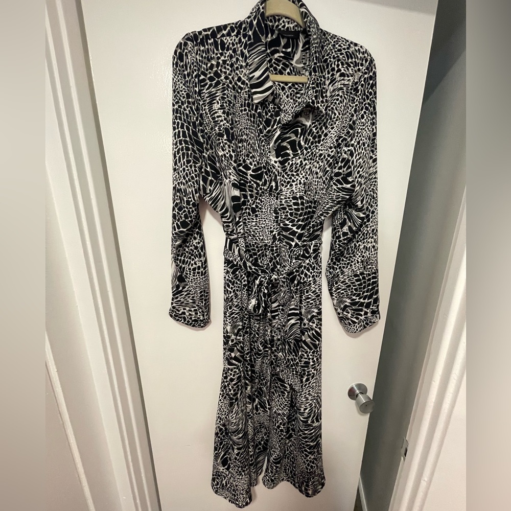 Halogen animal print tie dress